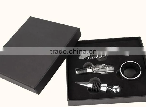 Promotional New Design High Quality Paper Box Wine Gift Box, Luxury Wine Opener Tool Gift Set With Paper Box Packed photo-5