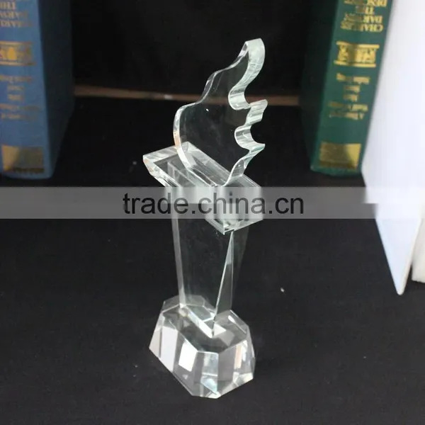 Cheap Transparent Flame Speacial Crystal Trophy photo-3