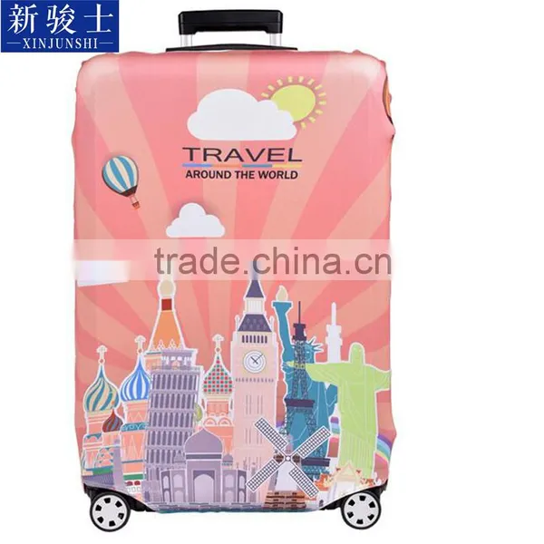 Fashion Custom Printing Polyester Spandex Luggage Cover Trolley Bag Protective Cover photo-2