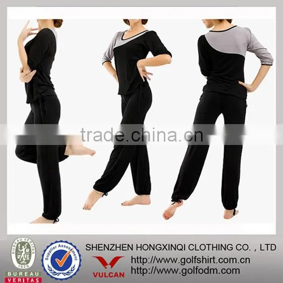 Bamboo Fiber Elegant Ladies Sportwear Fintess Yoga Wear photo-3