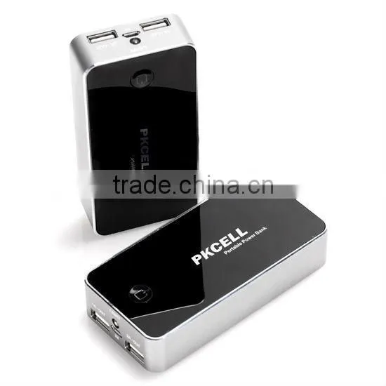 High Capactity Mobile Power Bank/Mobile Charger 9600mAh,Two USB,6 Connectors, for IPhon ,iPad, L-G, SAMSUN, NOKI,HT