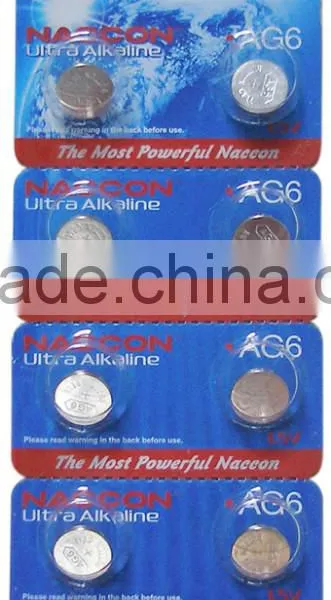 AG6 Alkaline Button Cell, 1.5V 33mAh Flash Light With Battery photo-2