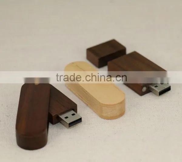 Eco-friendly Customized Logo Laser Engraving Wooden USB Flash Driver for Promotion photo-2