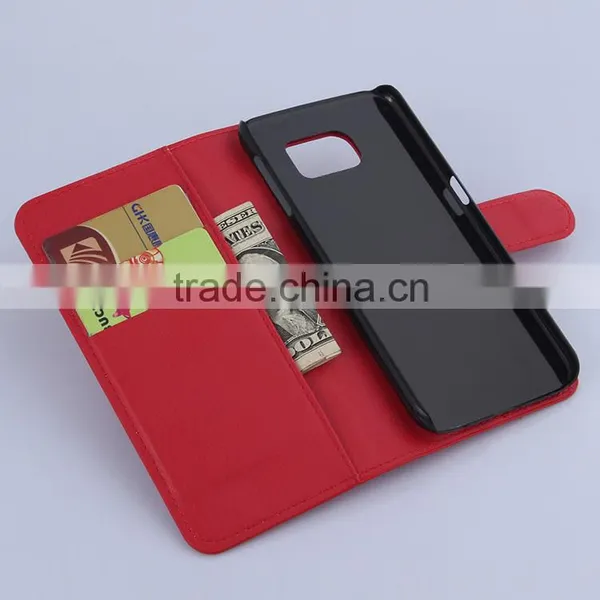 Factory Outlet Luxury Lichee Leather Flip Cover Case With Wallet and Card Slot for Samsung GALAXY S6 photo-5