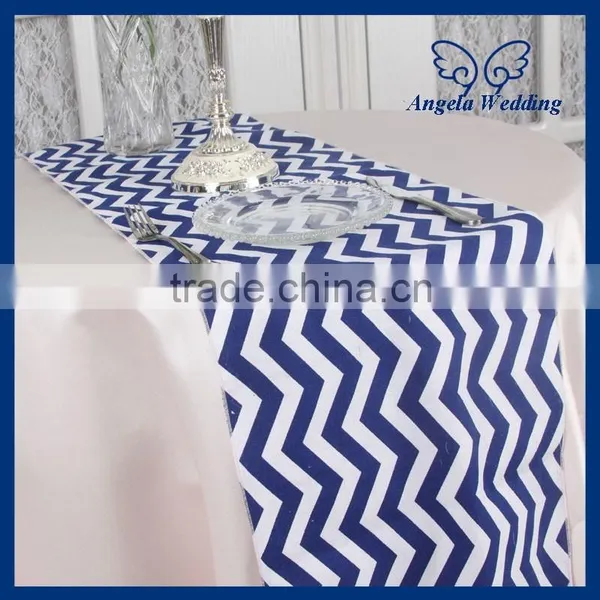 RU012A Cheap 2015 New Decorative Printer Pink and White Chevron Table Runner photo-3