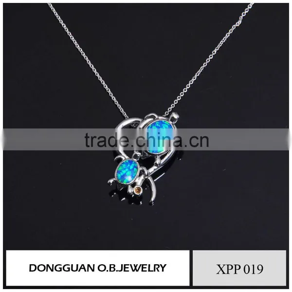 Fashion Wholesale Jewelry Latest Pendant Necklace With Synthetic Opal Stone photo-4