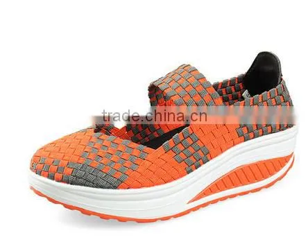 Newest Design Braid Handmade Woven Casual Elastic Shoes photo-4
