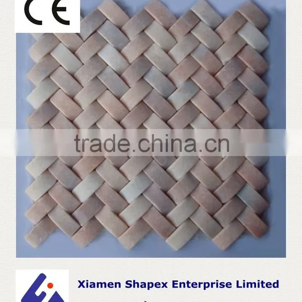 Ming Green Marble Stone Mosaic Tiles With Good Price for Sale photo-3