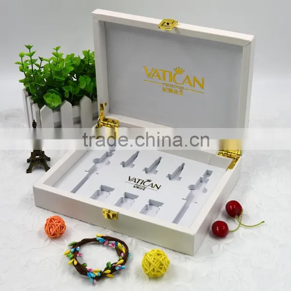 Fashion Leatherette Glossy Wooden Perfume and Essential Oil Packaging Case photo-4