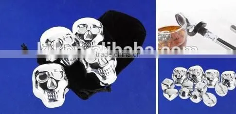 Stainless Steel Ice Cube Whisky Stone Chilling Stone With Logo for Gift Set photo-3
