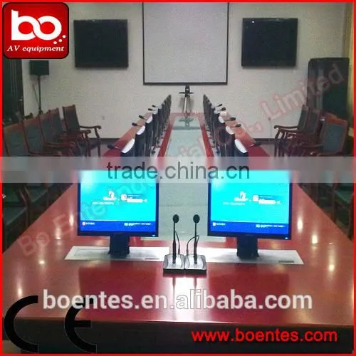Conference Room 22 Inch LCD Monitor Motorized Pop Up System With Center Control for Office Meeting Solutions photo-5