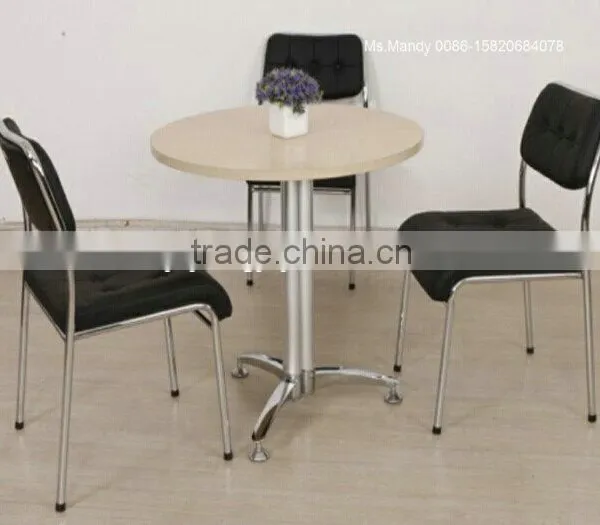Round Coffee Table in Melamine Material With Chair for Dinning D-403