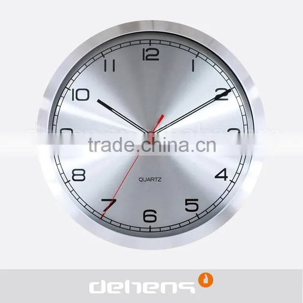 DEHENG Aluminum Round Simple Design Modern Wall Clock for Promotion photo-4