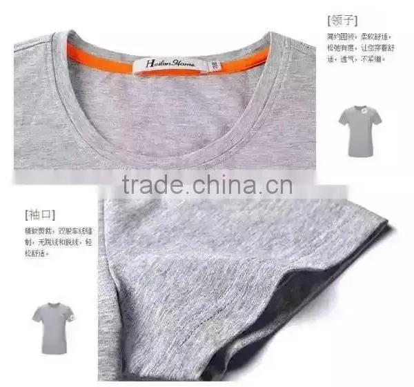 Chinese Factory Bulk Plain T-shirts Cheap Plain Grey T-shirts photo-5
