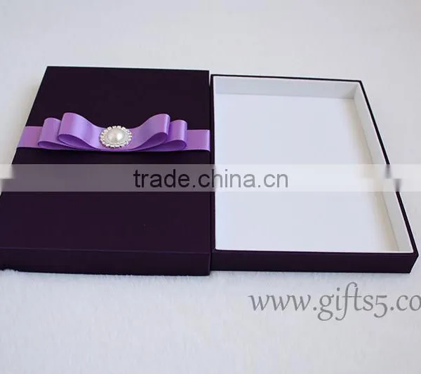 High End Luxury Silk Wedding Invitation Box photo-4