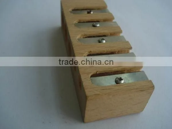 New Multi-function Five Holes Wooden Big Pencil Sharpener photo-3