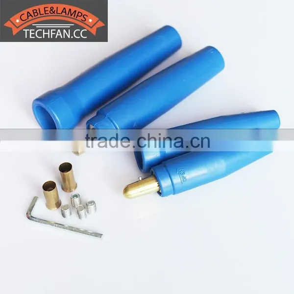 Super Flexible Blue Natural Rubber Brass 300AMP 500AMP Welding Cableplug Tube photo-4