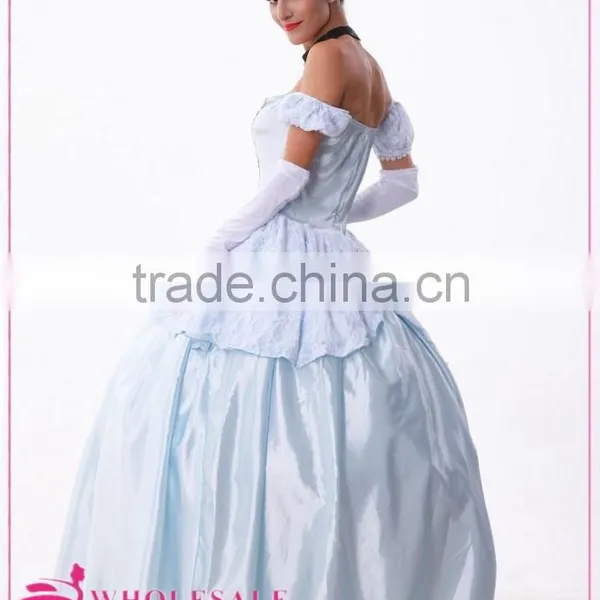 2015 New Hot High Quality Hallloween Princess Deluxe Off-Shoulder Adult Cinderella Costume photo-6