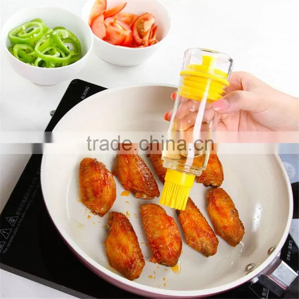 Good Quality Kitchen Tool Cooking Oil Plastic Bottle Healthy Silicone Brush Oil Bottle photo-2