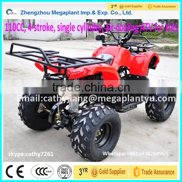 110cc Single Cylinder 4 Stroke 4 Wheel Kids Gas Powered ATV for Sale photo-4