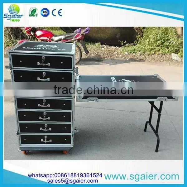 Black Color 7 Drawers Flight Case With Wheels photo-3
