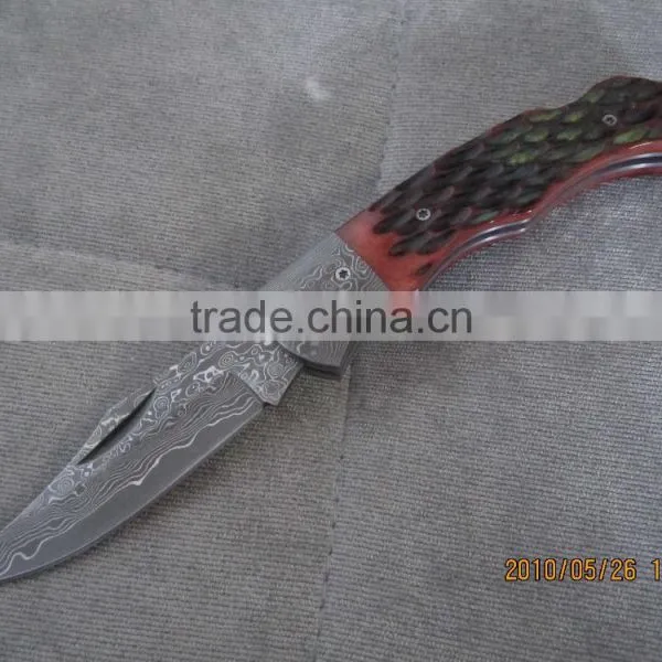 Damascus Knife Survetement Pocket Knife photo-2