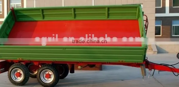 Tractor Hydraulic Farm Tandem Tippping Trailer, Tipping Wagon, Dump Trailer, Dump Wagon 7 Ton, Rear and Side Tipping photo-2