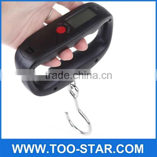 Black LCD Screen 50Kg/10g Fish Hook Hanging Digital Weighing Luggage Scales photo-6