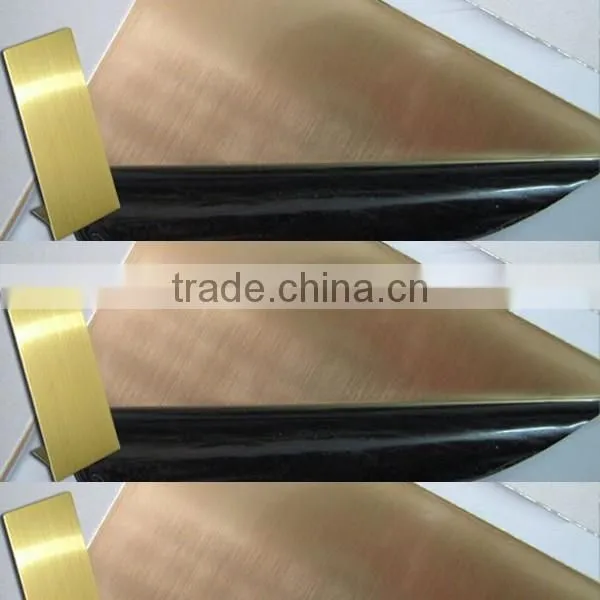 4x8 Color Coated Hairline Finish Stainless Steel 0.2MM Copper Sheet photo-3