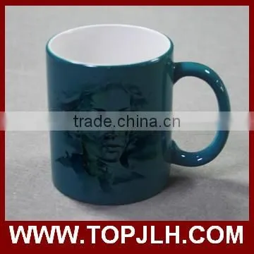 New Design Magic Porcelain White Mug Christmas Artwork,color Change Mug photo-3