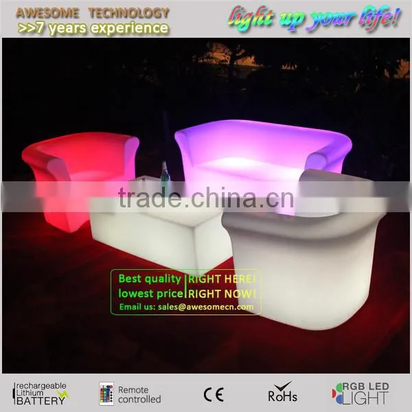 Led Illuminated Loveseat Sofa for Lounge Bar (SF202) photo-6
