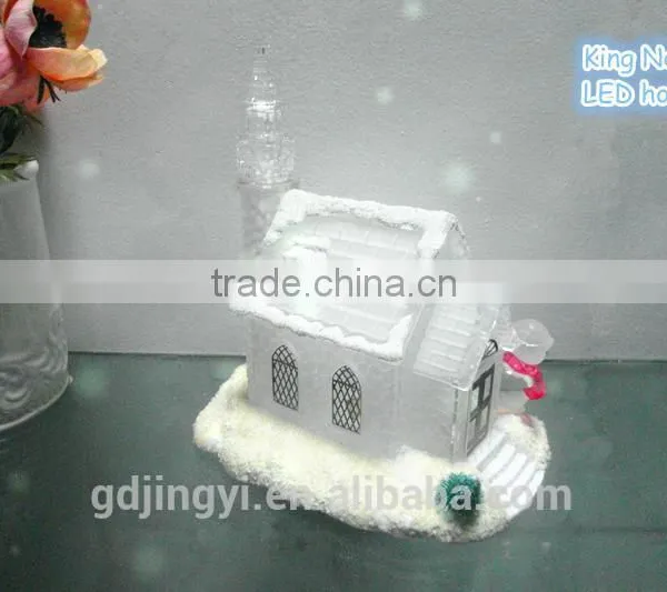 2015Dongguan Acrylic 7inch Snow House With LED Color-changing Light photo-2