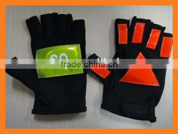 UPF50+ Lycra Sun Protective Reflective Traffic Gloves photo-5