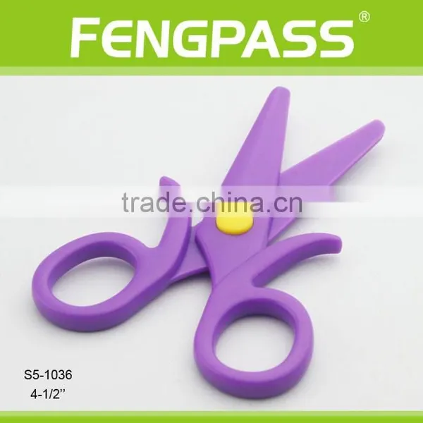 S5-1036 4.5 Inch Plastic Blades With Plastic Handle Small Scissors photo-3
