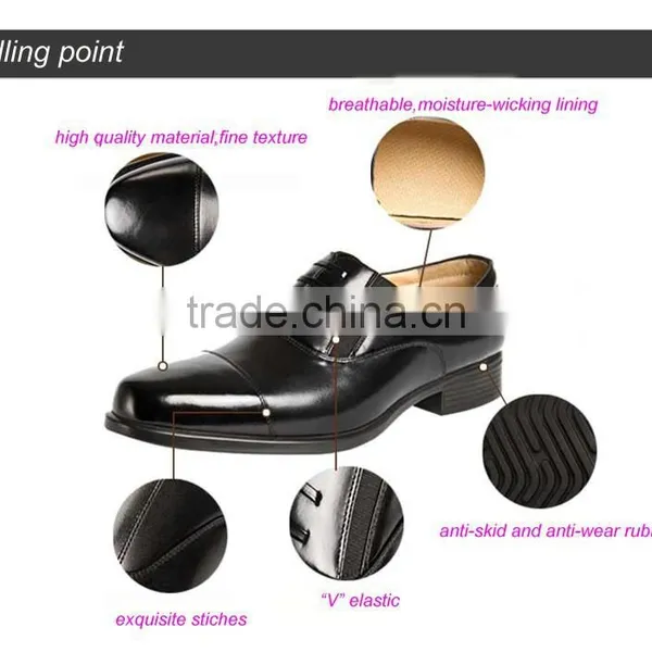 Black Rubber Outsole Business Dress Men Shoes photo-6