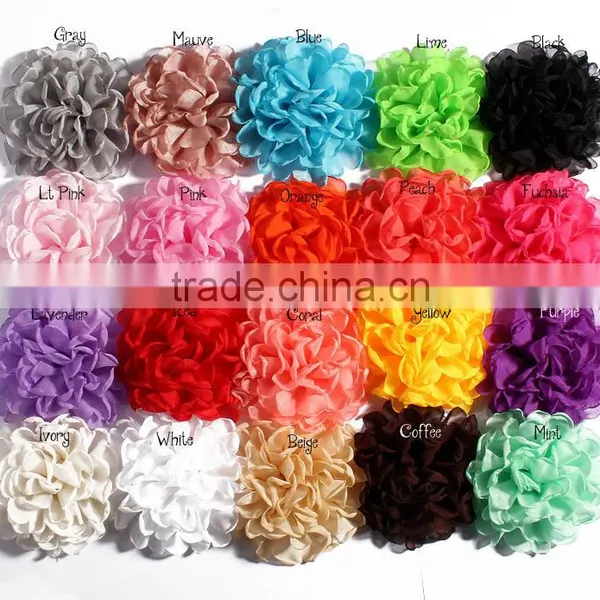 Handmade Singe Organza Flower Clip for Kids Hair Accessories photo-3
