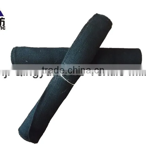 30cm*300cm Black Color Burlap Runner Sewn Edge on Small Rolls photo-2