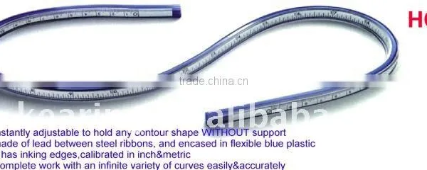 Kearing 60cm Flexible Curve Ruler, 24 Inch Flexible Design Rulers for Curve Line Drawing, for Fashion Design #KF-60 photo-5