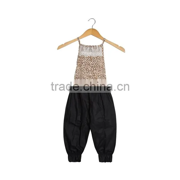 Wholesale Chiledren Flower Pattern Suspender Trousers Baby Clothes Romper Lace Jumpsuit For Girls photo-5