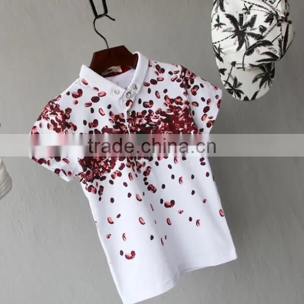 Zm35667a New Style Summer Printed Tops Boys Dress Shirts photo-3