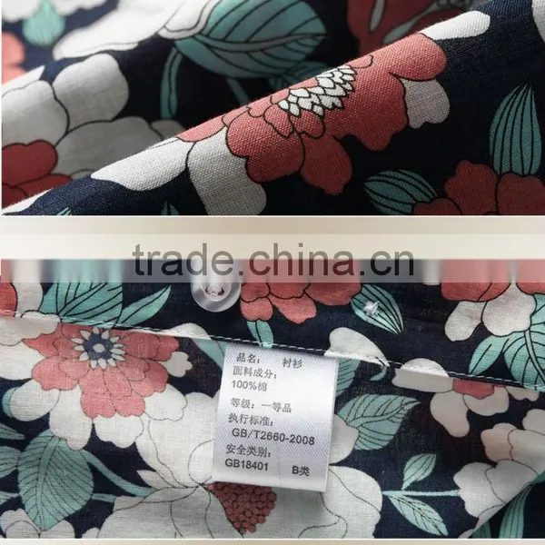 100%Cotton 2014 Latest Mens Casual Dress (Floral Fabric) photo-5