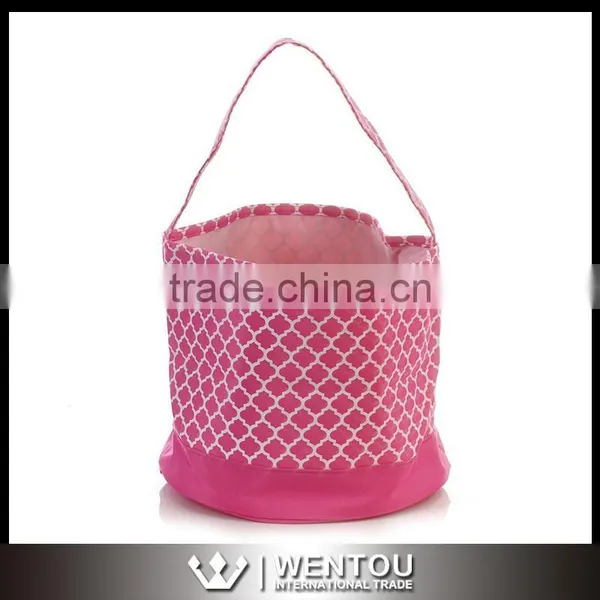 Wholesale Monogram Quatrefoil Easter Buckets photo-2