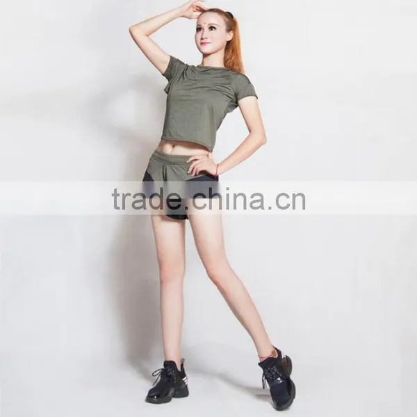 Girl's Moisture Wicking Solid Color Athletic Short Sleeve Tee Shirt photo-2