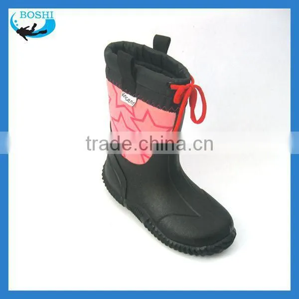 Neoprene Lining Rubber Girl Shoes photo-3