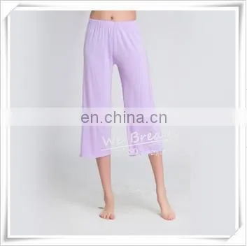 Women's Bamboo Jersey Spring Summer Pajama Lounge Pants 3/4 Length photo-3