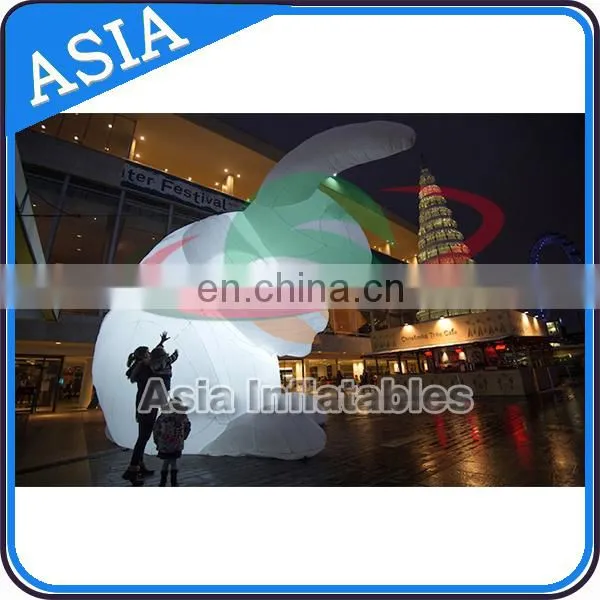 Custom Inflatable Rabbit Model With Led Lighting For Dispaly/ Advertising Inflatable White Cute Rabbit photo-4