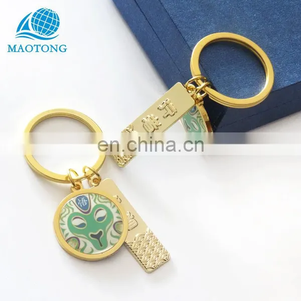 China Factory Custom Cheap Metal Key Ring Printing Epoxy Dome Key Chains Metal Key Chain photo-4