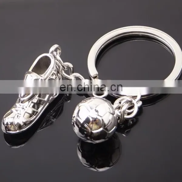 Custom Logo Rotatable Football Metal Kechain for Football Sports Gift photo-2