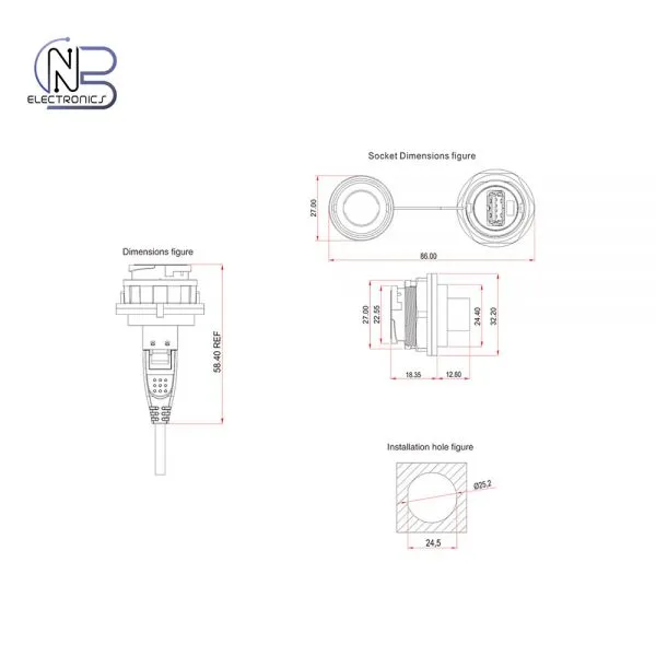 UL Fireproof and IP67 Waterproof Data USB 2.0 3.0 Connector for Data Transmission Equipment photo-4