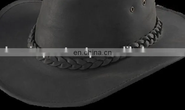 Top Quality Genuine Cow Leather Hat Black Color 2018 photo-6